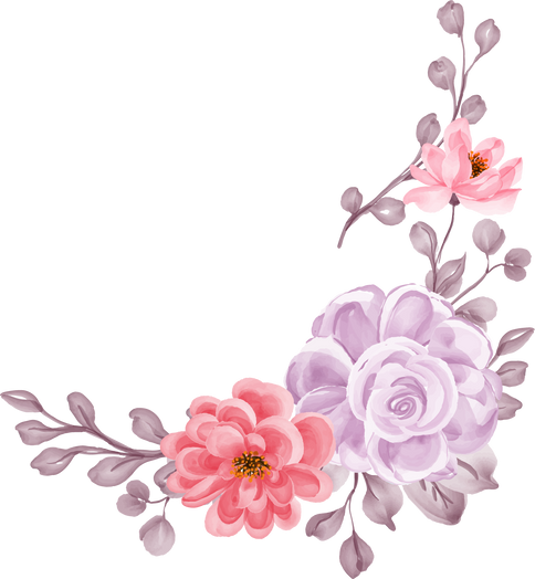 flower arrangement of flower peach and lilac